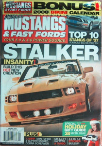 MUSCLE MUSTANGS & FAST FORDS 2008 JAN - STALKER, COBRA TEST, TOP PONIES